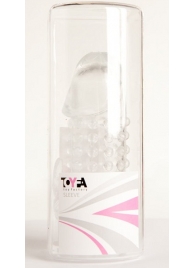 Гелевая прозрачная насадка с 2 отростками - 13 см. - Toyfa Basic - в Липецке купить с доставкой