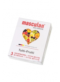 Жёлтые презервативы Masculan Ultra Tutti-Frutti с фруктовым ароматом - 3 шт. - Masculan - купить с доставкой в Липецке