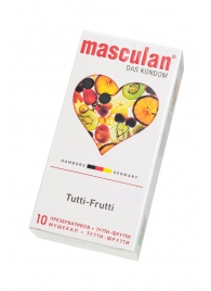 Жёлтые презервативы Masculan Ultra Tutti-Frutti с фруктовым ароматом - 10 шт. - Masculan - купить с доставкой в Липецке