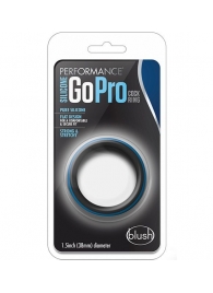 Черно-синее эрекционное кольцо Silicone Go Pro Cock Ring - Blush Novelties - в Липецке купить с доставкой
