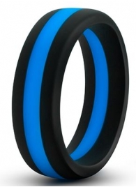 Черно-синее эрекционное кольцо Silicone Go Pro Cock Ring - Blush Novelties - в Липецке купить с доставкой