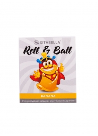 Стимулирующий презерватив-насадка Roll   Ball Banana - Sitabella - купить с доставкой в Липецке