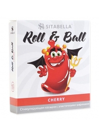 Стимулирующий презерватив-насадка Roll   Ball Cherry - Sitabella - купить с доставкой в Липецке