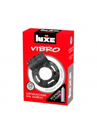 Чёрное эрекционное виброкольцо Luxe VIBRO  Африканский Эль Дьябло  + презерватив - Luxe - в Липецке купить с доставкой