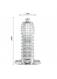 Закрытая прозрачная насадка Crystal sleeve - 12 см. - Erowoman-Eroman - в Липецке купить с доставкой