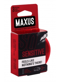 Ультратонкие презервативы в железном кейсе MAXUS Sensitive - 3 шт. - Maxus - купить с доставкой в Липецке