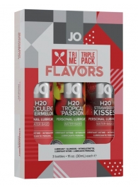 Подарочный набор ароматизированных лубрикантов Tri-Me Triple Pack Flavors - System JO - купить с доставкой в Липецке