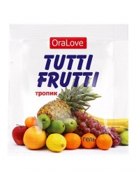 Пробник гель-смазки Tutti-frutti со вкусом тропических фруктов - 4 гр. - Биоритм - купить с доставкой в Липецке