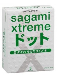 Презервативы Sagami Xtreme SUPER DOTS с точками - 3 шт. - Sagami - купить с доставкой в Липецке