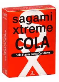 Ароматизированные презервативы Sagami Xtreme COLA - 3 шт. - Sagami - купить с доставкой в Липецке