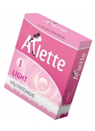 Ультратонкие презервативы Arlette Light - 3 шт. - Arlette - купить с доставкой в Липецке