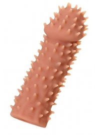 Телесная реалистичная насадка KOKOS Extreme Sleeve 07 с дополнительной стимуляцией - 12,7 см. - KOKOS - в Липецке купить с доставкой