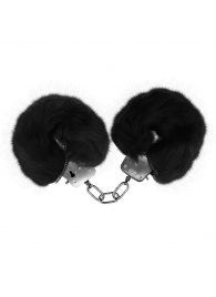 Черные меховые наручники Love с ключиками - Baile - купить с доставкой в Липецке