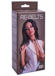 Коричневый поводок и чокер с кольцом Sofi - Rebelts - купить с доставкой в Липецке