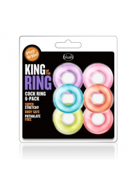 Набор из 6 эрекционных колец King of the Ring - Blush Novelties - в Липецке купить с доставкой