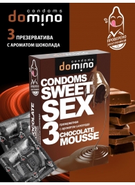 Презервативы для орального секса DOMINO Sweet Sex с ароматом шоколадного мусса - 3 шт. - Domino - купить с доставкой в Липецке