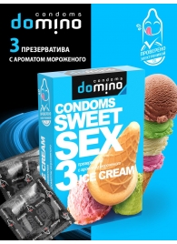 Презервативы для орального секса DOMINO Sweet Sex с ароматом мороженого - 3 шт. - Domino - купить с доставкой в Липецке