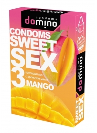 Презервативы для орального секса DOMINO Sweet Sex с ароматом манго - 3 шт. - Domino - купить с доставкой в Липецке