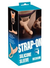 Силиконовый полый страпон на ремнях Silicone Strap-on - 16 см. - Orion - купить с доставкой в Липецке