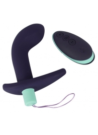 Темно-фиолетовый вибростимулятор простаты с пультом ДУ Remote Controlled Prostate Plug - Orion - в Липецке купить с доставкой