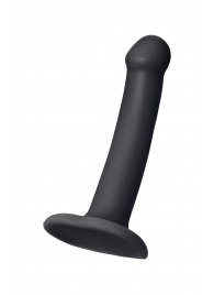 Черный фаллос на присоске Silicone Bendable Dildo S - 17 см. - Strap-on-me - купить с доставкой в Липецке