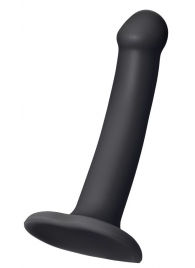 Черный фаллос на присоске Silicone Bendable Dildo S - 17 см. - Strap-on-me - купить с доставкой в Липецке