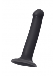 Черный фаллос на присоске Silicone Bendable Dildo M - 18 см. - Strap-on-me - купить с доставкой в Липецке