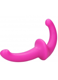 Розовый безремневой страпон Silicone Strapless Strapon - Shots Media BV - купить с доставкой в Липецке