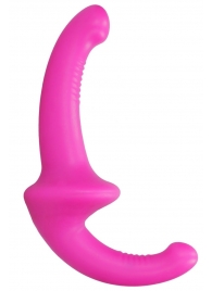 Розовый безремневой страпон Silicone Strapless Strapon - Shots Media BV - купить с доставкой в Липецке