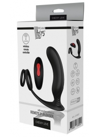 Черный массажер простаты REMOTE P-PLEASER - Dream Toys - в Липецке купить с доставкой