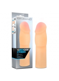 Телесная насадка-удлинитель на пенис PERFORMANCE 1.5INCH COCK XTENDER - 16 см. - Blush Novelties - в Липецке купить с доставкой