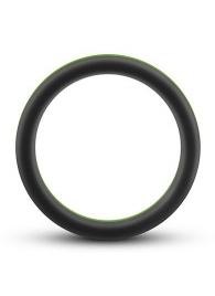 Черно-зеленое эрекционное кольцо Silicone Go Pro Cock Ring - Blush Novelties - в Липецке купить с доставкой