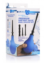 Анальный душ с 3 насадками Premium One-way Valve Anal Douche Set - XR Brands - купить с доставкой в Липецке