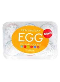 Набор из 6 мастурбаторов Tenga EGG Easy Beat с различным рельефом - Tenga - в Липецке купить с доставкой