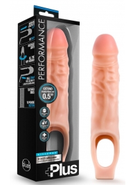 Телесный реалистичный фаллоудлинитель 9 Inch Silicone Cock Sheath Penis Extender - 22,86 см. - Blush Novelties - в Липецке купить с доставкой