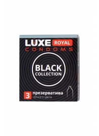 Черные презервативы LUXE Royal Black Collection - 3 шт. - Luxe - купить с доставкой в Липецке