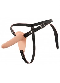 Телесный поясной страпон с вибрацией Vibrating Strap-On - 15,7 см. - Orion - купить с доставкой в Липецке