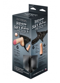 Черный пояс для женщин BEST SELECT с 3 насадками - LOVETOY (А-Полимер) - купить с доставкой в Липецке