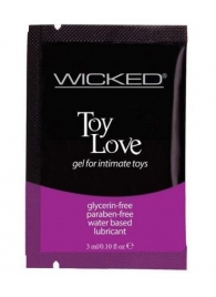 Лубрикант на водной основе для использования с игрушками WICKED Toy Love - 3 мл. - Wicked - купить с доставкой в Липецке