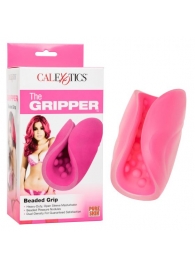 Розовый рельефный мастурбатор Beaded Grip - California Exotic Novelties - в Липецке купить с доставкой