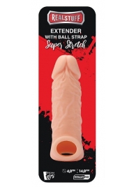 Телесная насадка EXTENDER WITH BALL STRAP 5.5 - 14 см. - Dream Toys - в Липецке купить с доставкой