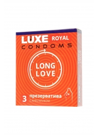 Презервативы с продлевающим эффектом LUXE Royal Long Love - 3 шт. - Luxe - купить с доставкой в Липецке