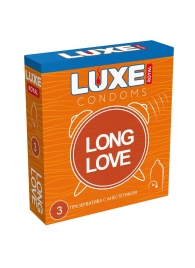 Презервативы с продлевающим эффектом LUXE Royal Long Love - 3 шт. - Luxe - купить с доставкой в Липецке