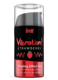 Жидкий интимный гель с эффектом вибрации Vibration! Strawberry - 15 мл. - INTT - купить с доставкой в Липецке