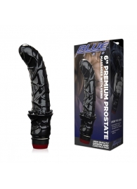 Черный вибромассажер простаты 6  Premium Prostate Massager - BlueLine - в Липецке купить с доставкой