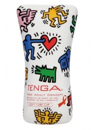 Мастурбатор-туба Keith Haring Soft Tube CUP - Tenga - в Липецке купить с доставкой