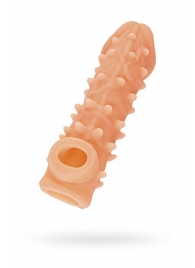 Телесная закрытая насадка с пупырышками Cock Sleeve Size S - 13,8 см. - KOKOS - в Липецке купить с доставкой