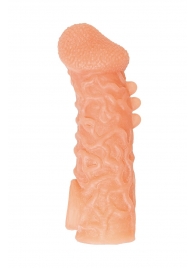 Телесная закрытая насадка с шершавой головкой Cock Sleeve Size S - 13,8 см. - KOKOS - в Липецке купить с доставкой