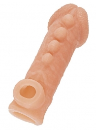 Телесная закрытая насадка с шишечками Cock Sleeve Size S - 13,8 см. - KOKOS - в Липецке купить с доставкой