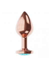 Пробка цвета розового золота с малиновым кристаллом Diamond Topaz Shine L - 8,3 см. - Lola Games - купить с доставкой в Липецке